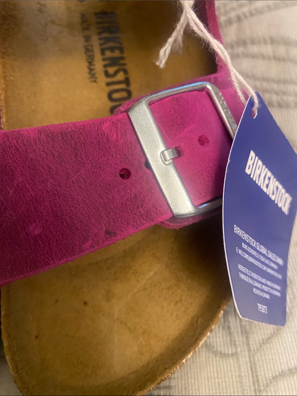 Birkenstock Arizona Double Strap Sandals in Bright Pink NWT size 37 - Picture 3 of 7